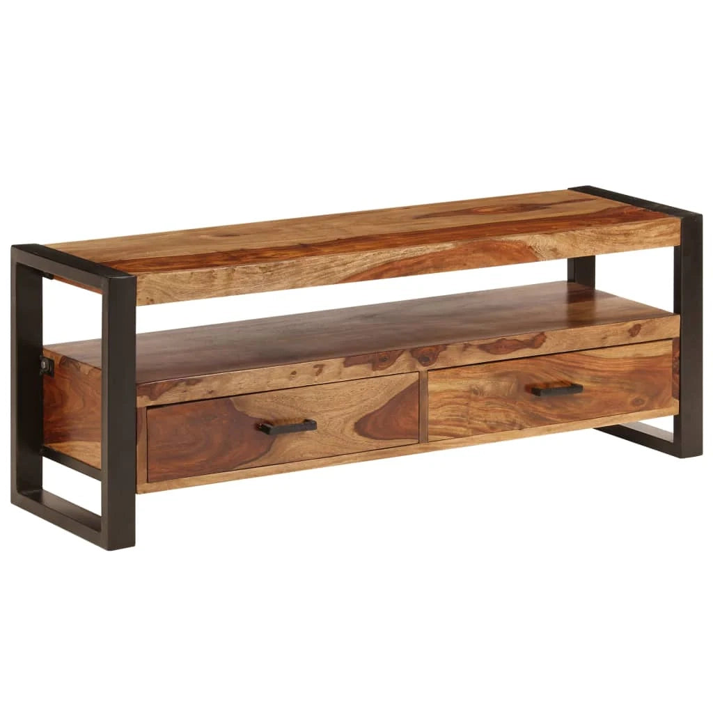 Mobile TV/credenza di design pratico e funzionale 120 cm in legno massello di sheesham 2502029