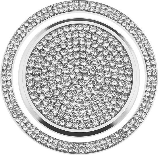 Set di 2 coppe per leva del cambio in lega di alluminio - Strass decorativo - Adatto per Range Rover Evoque 2011-2017 - Facile da installare