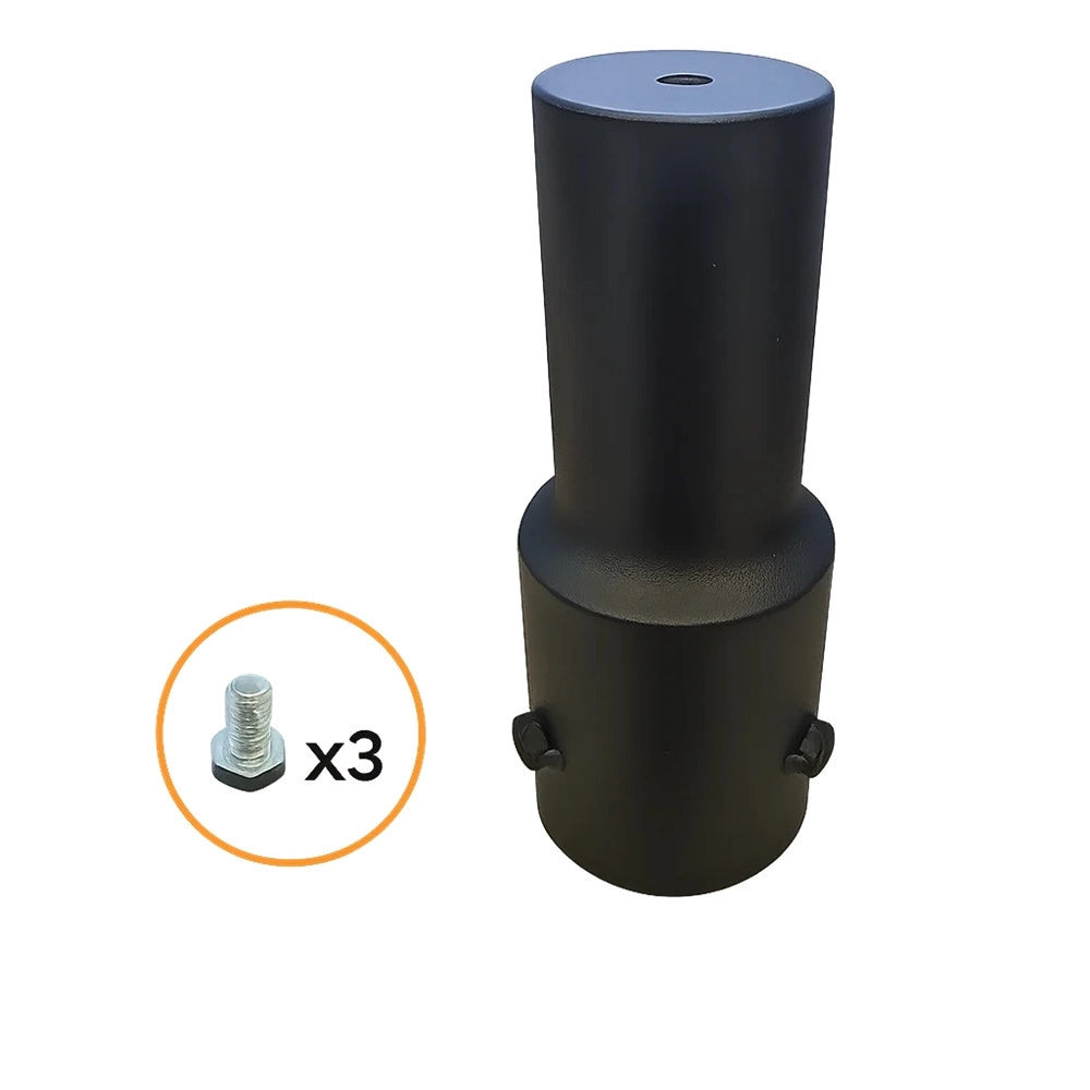 Trade Shop - Adattatore Per Braccio Faro Lampione Stradale In Metallo Nero Con 3 Viti Fissaggio Pt-58mm -