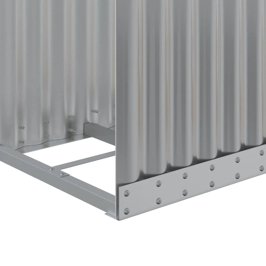 Portalegna chiaro 40 x 45 x 100 cm acciaio zincato grigio 02_0043817