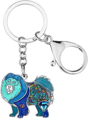 Accessori per auto - Leve emaille decorazione con Chow Chow per chiama d'auto con accessori per zaino e borse con decorazioni per donne