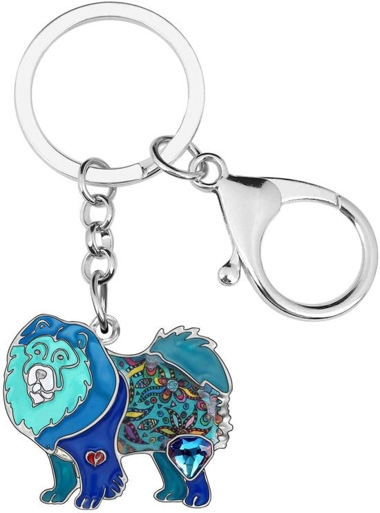 Accessori per auto - Leve emaille decorazione con Chow Chow per chiama d'auto con accessori per zaino e borse con decorazioni per donne