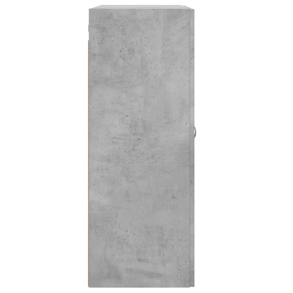 Mobile a Parete Grigio Cemento 69,5x34x90 cm Legno Multistrato 830360