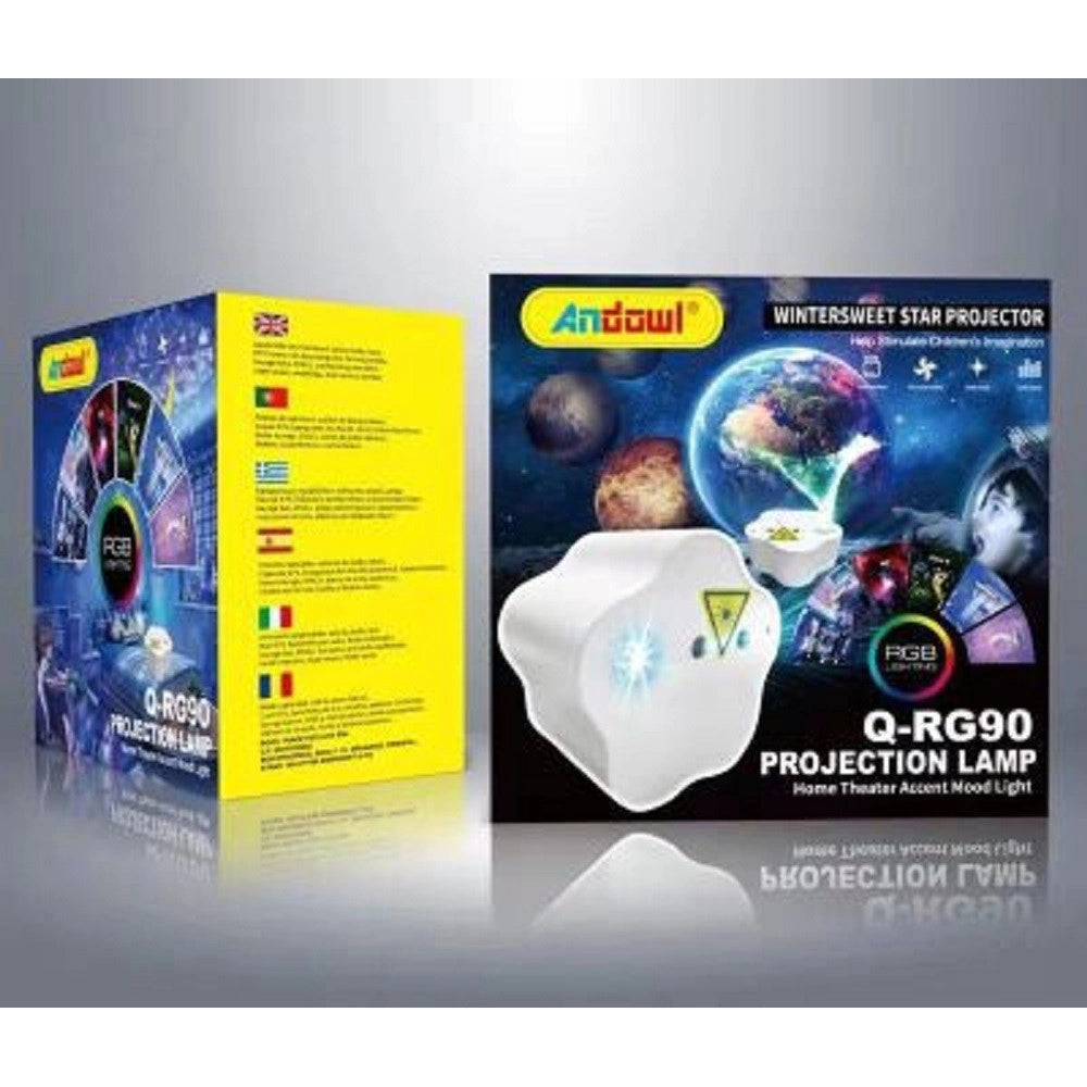 Trade Shop - Proiettore Stella Wintersweet Led Rgb Con Telecomando Cielo Stellato Casa Q-rg90 -