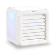 Mini climatizzatore portatile USB 7W con serbatoio 700 ml, 3 velocità e luci LED 7 colori, raffrescatore aria personale - Sogo