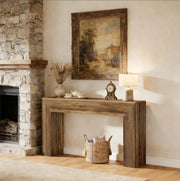 Tavolo consolle 160x30 cm in MDF marrone rustico HOMVRA