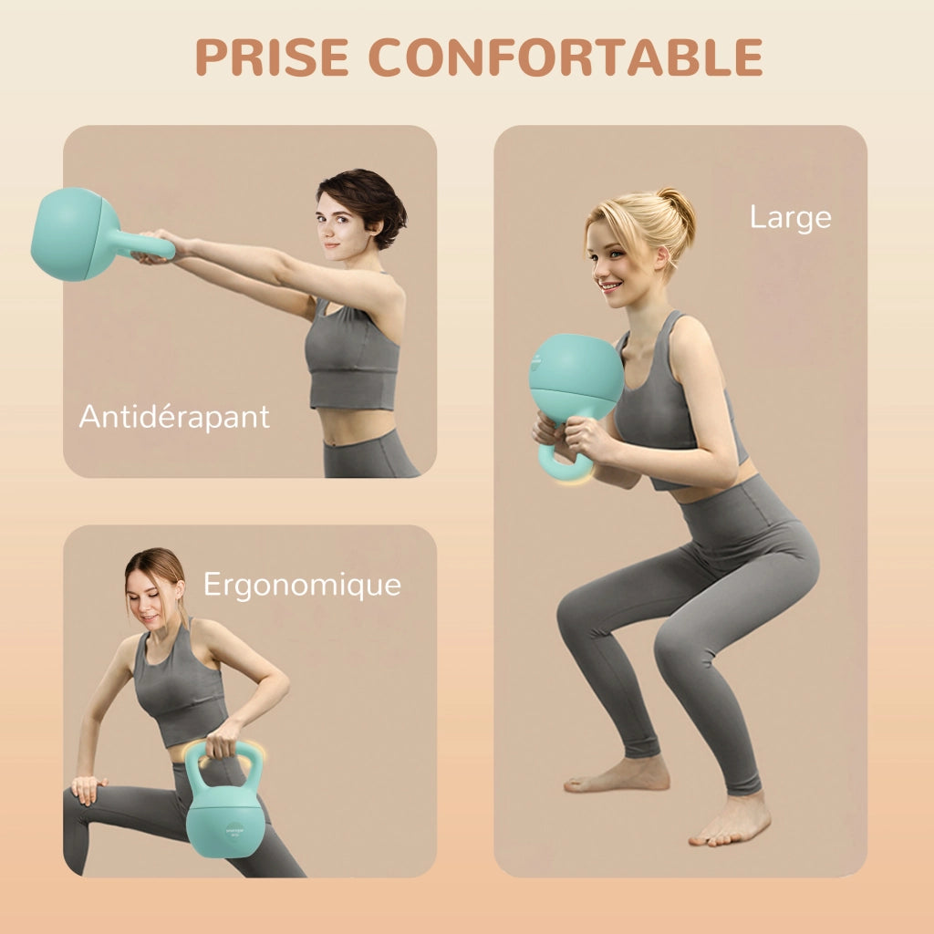 Kettlebell 6 kg ¨C zephmum ¨C 19x19x28 cm verde