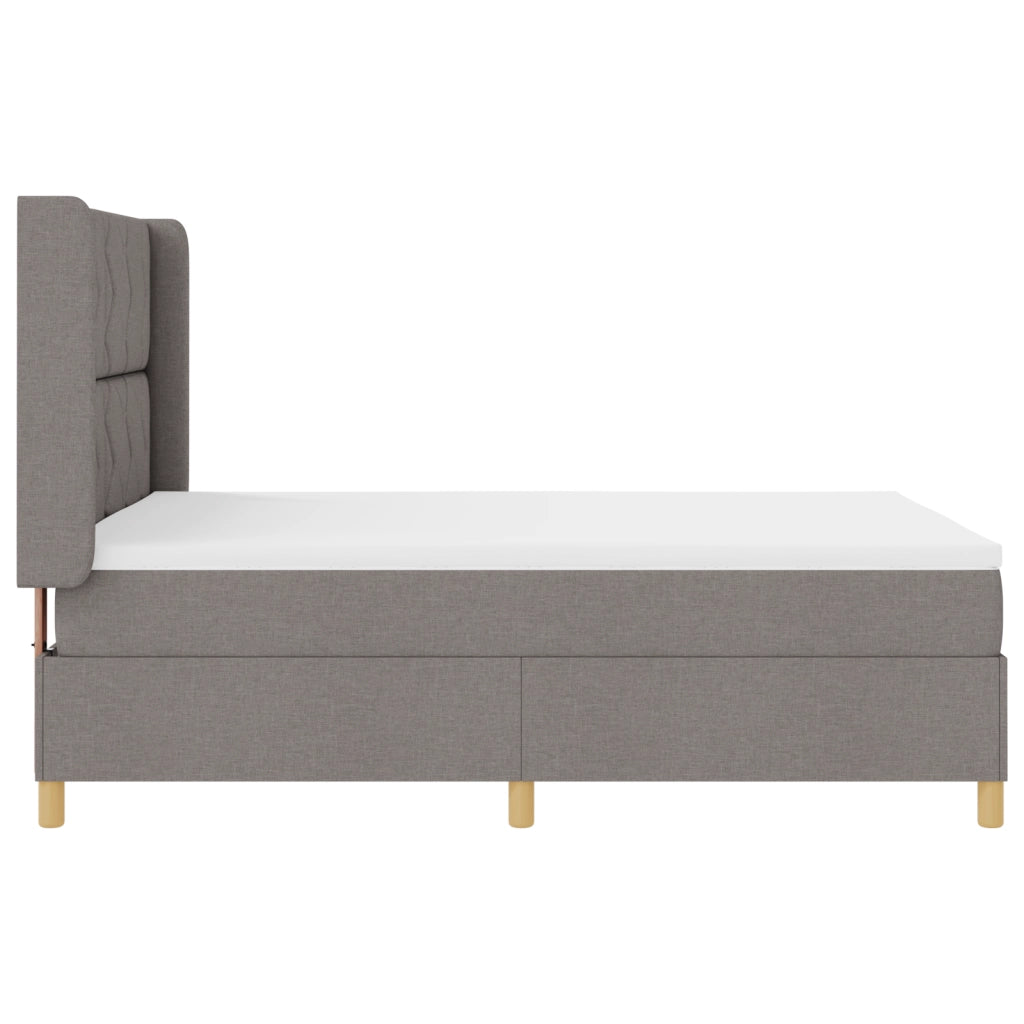 Letto a Rete con Materasso Tortora 160x200 cm Tessuto