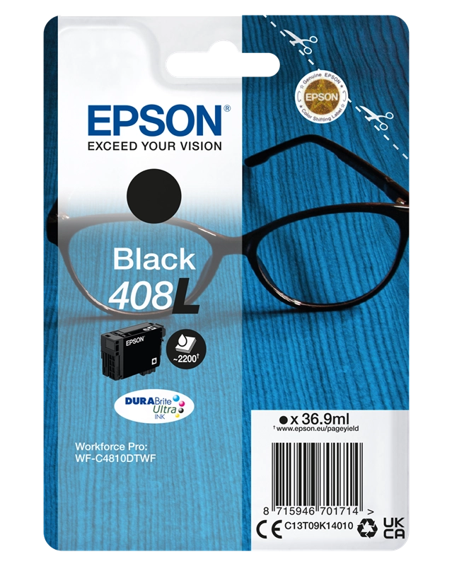 Epson Singlepack Black 408L DURABrite Ultra Ink