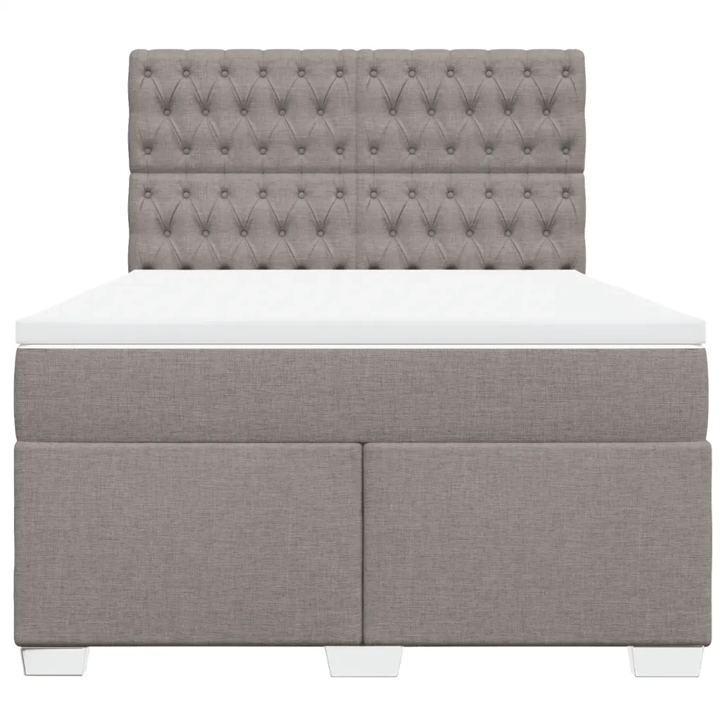 Giroletto a Molle con Materasso Tortora 140x200 cm in Tessuto 3290522