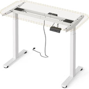 Gambe per tavolo Elevate, Bianco, 2 motori, adatto per superfici di lavoro regolabili in altezza nell'home office