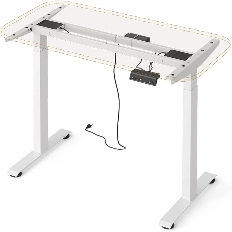 Gambe per tavolo Elevate, Bianco, 2 motori, adatto per superfici di lavoro regolabili in altezza nell'home office