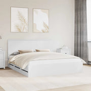 Struttura del letto Bianco 200 x 200 cm Legno Ingegnerizzato