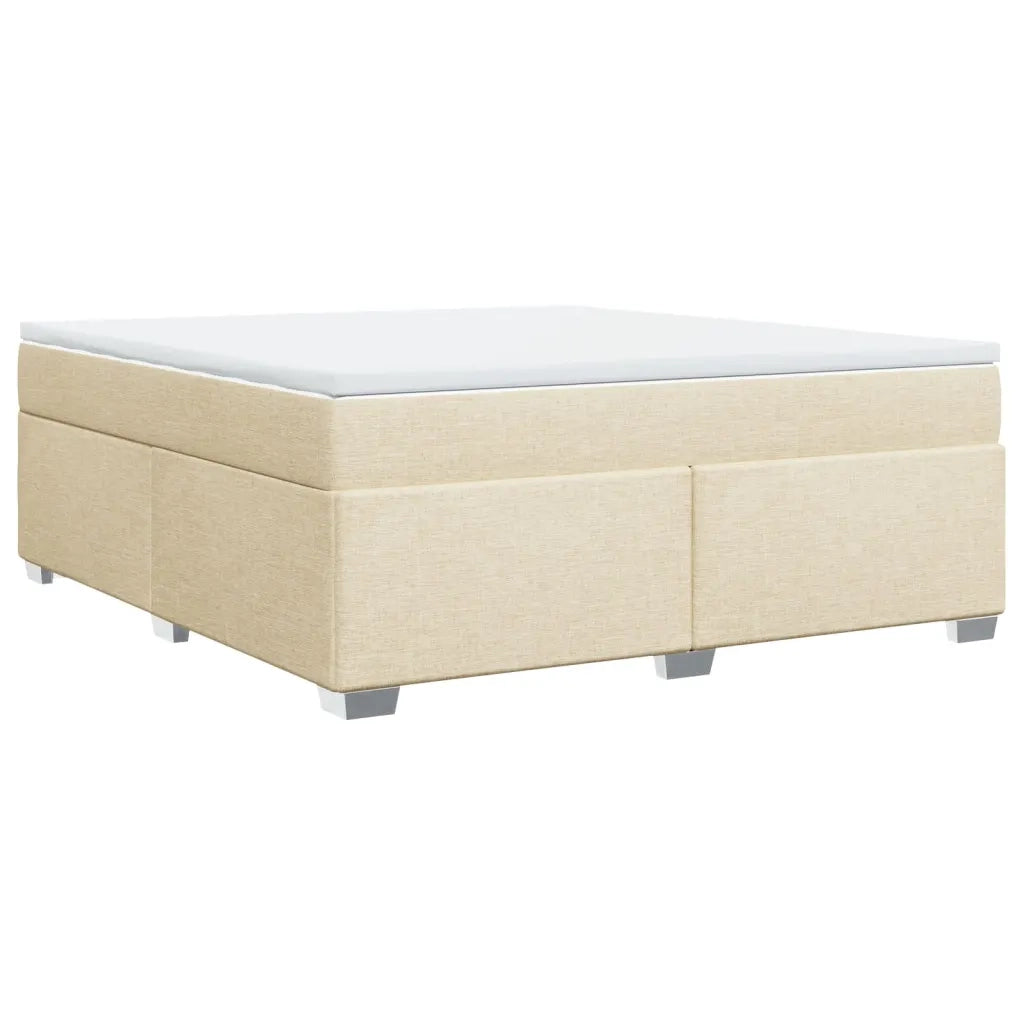 Giroletto a Molle con Materasso Crema 180x200 cm in Tessuto 3285156