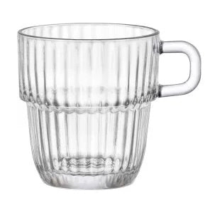 Set 12 Tazze The Latte in Vetro Trasparente Barshine 25 cl Bormioli