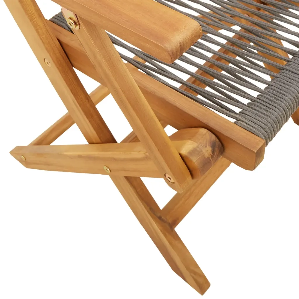Set da Pranzo da Giardino 7 pz Polipropilene e Legno Massello 3281710