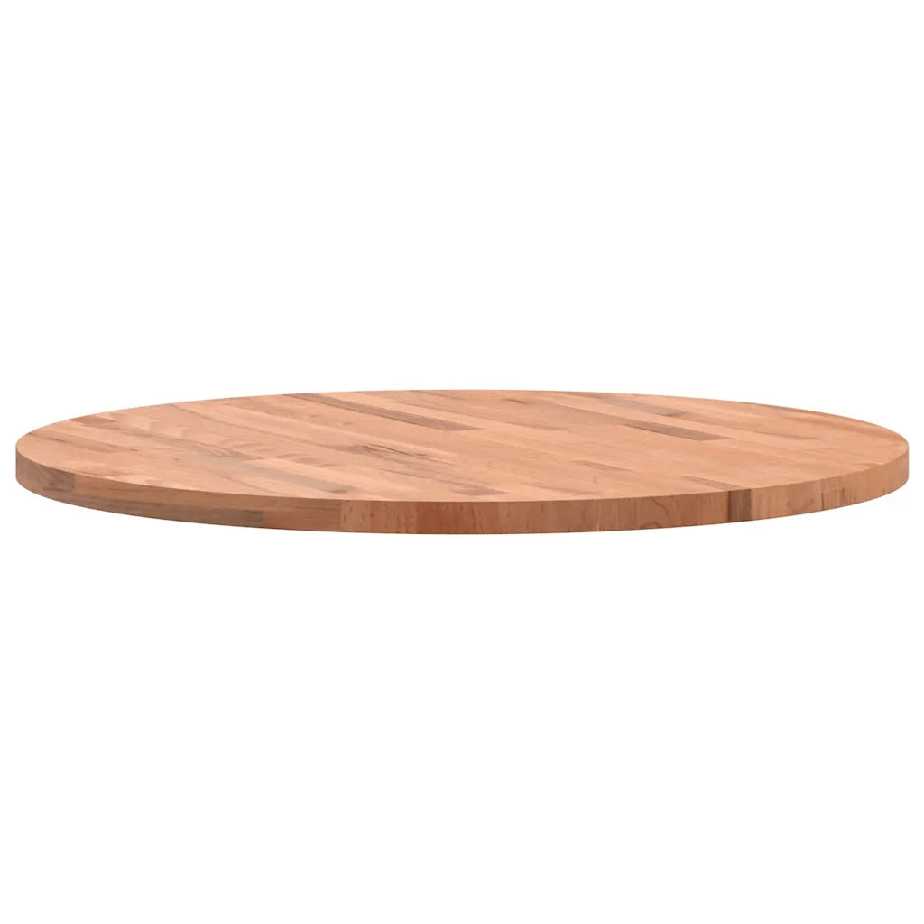 Piano per Tavolo Ø70x2,5 cm Rotondo in Legno Massello di Faggio 355938