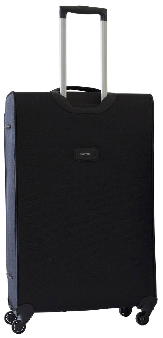 Trolley Valigia Grande Morbida in Poliestere 4 Ruote TSA Ravizzoni Gin Tonic Nera