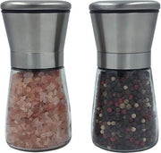 Set di macinatore di pepe e sale - Macinatore ceramico regolabile - 180 ml - Macinatore di sale e pepe in vetro - Adatto per macinatore di chili - Ristoranti e cucine