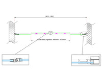Porta doccia vetro 6 mm con apertura centrale a 4 ante per installazione in nicchia Altezza 190 cm 143-148 REGOLABILE