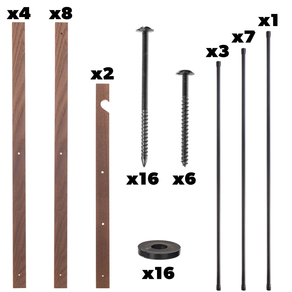 Stendibiancheria verticale pieghevole KADAX a 11 barre in legno