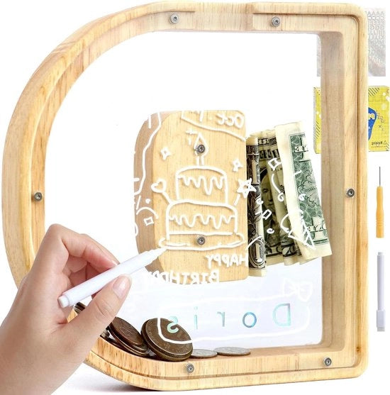 Lettere di legno vetrato per ricordo personalizzato - regalo di compleanno per bambini - decorazione per la casa - keepsake