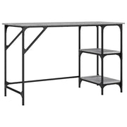 Scrivania Sonoma postazione computer mobile per computer scrivania da studio 120 x 50 x 75 cm metallo e legno ingegnerizzato grigio 02_0023946