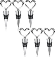 6 pezzi di tappi per bottiglia di vino - Tappi per bottiglia di vino riciclabili - Tappi per bottiglia di vino a forma di cuore - Tappi di uscita per bottiglia di vino - Tappi per bottiglia di vino a forma di cuore