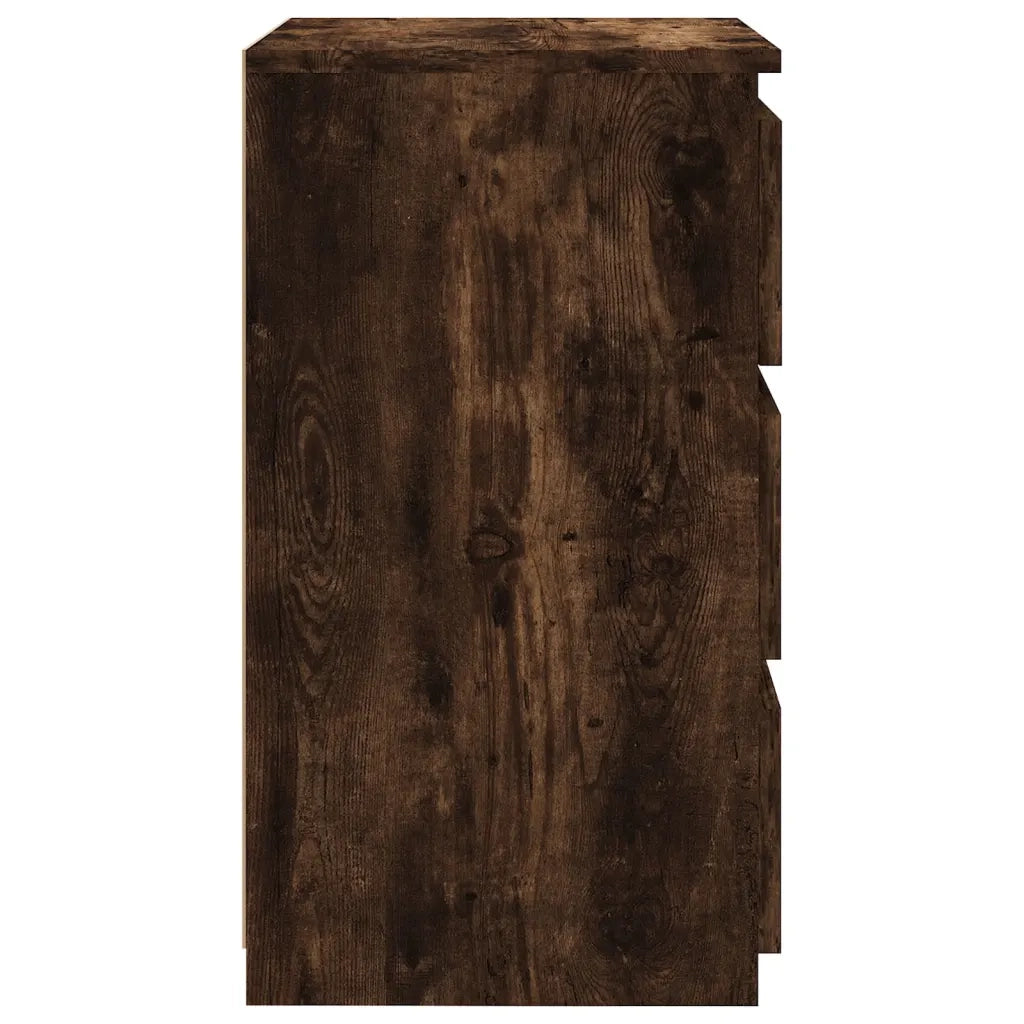 Comodino-Tavolino da notte Rovere Fumo 40x35x62,5 cm in Legno Multistrato