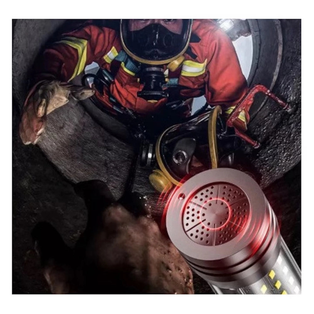 Trade Shop - Torcia Elettrica Ricaricabile Multiuso A Led In Alluminio Q-d650 Emergenza Martello -