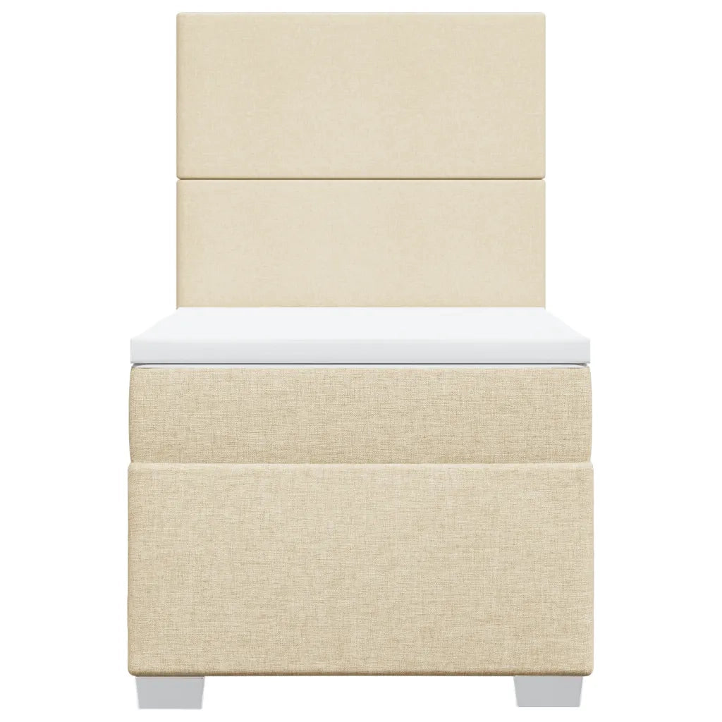 Giroletto a Molle con Materasso Crema 100x200 cm in Tessuto 3292697