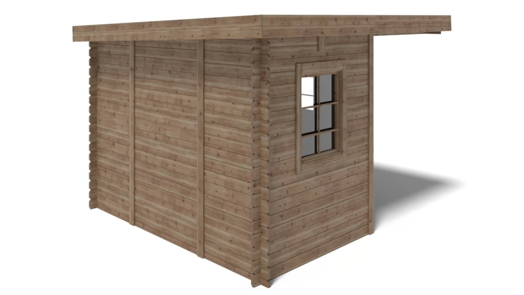 Casetta da giardino in legno - 8m2 - 3x3m - impregnata - 28mm - colore: marrone - DOM753 - ALTANKA