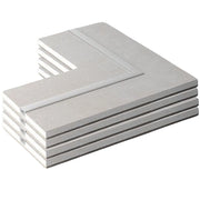Semilavorato cartongesso fibra alluminio luce led angolo 14,5x29x29 cm 4 pezzi