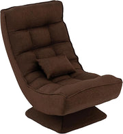 Chaise longue da Pavimento Pieghevole, Sedia da Gioco da Pavimento con Schienale Regolabile in 5 Posizioni, Divano Reclinabile da Interno (Marrone)