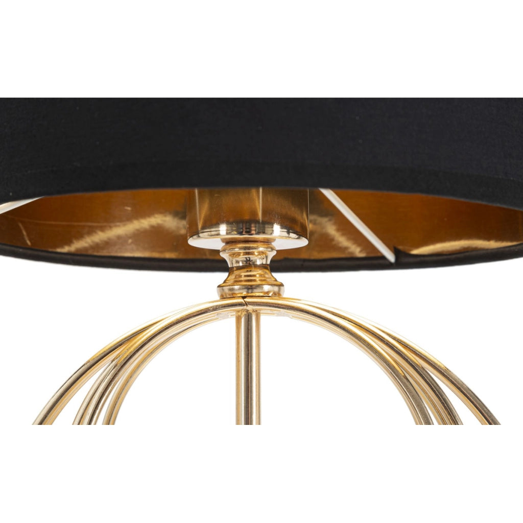 Lampada da Tavolo VKH134, Nero, Metallo, 22,5x22,5x65 cm