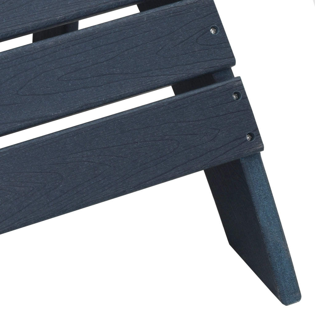 Set di Lounge da Giardino  3 Pezzi Blu Navi HDPE