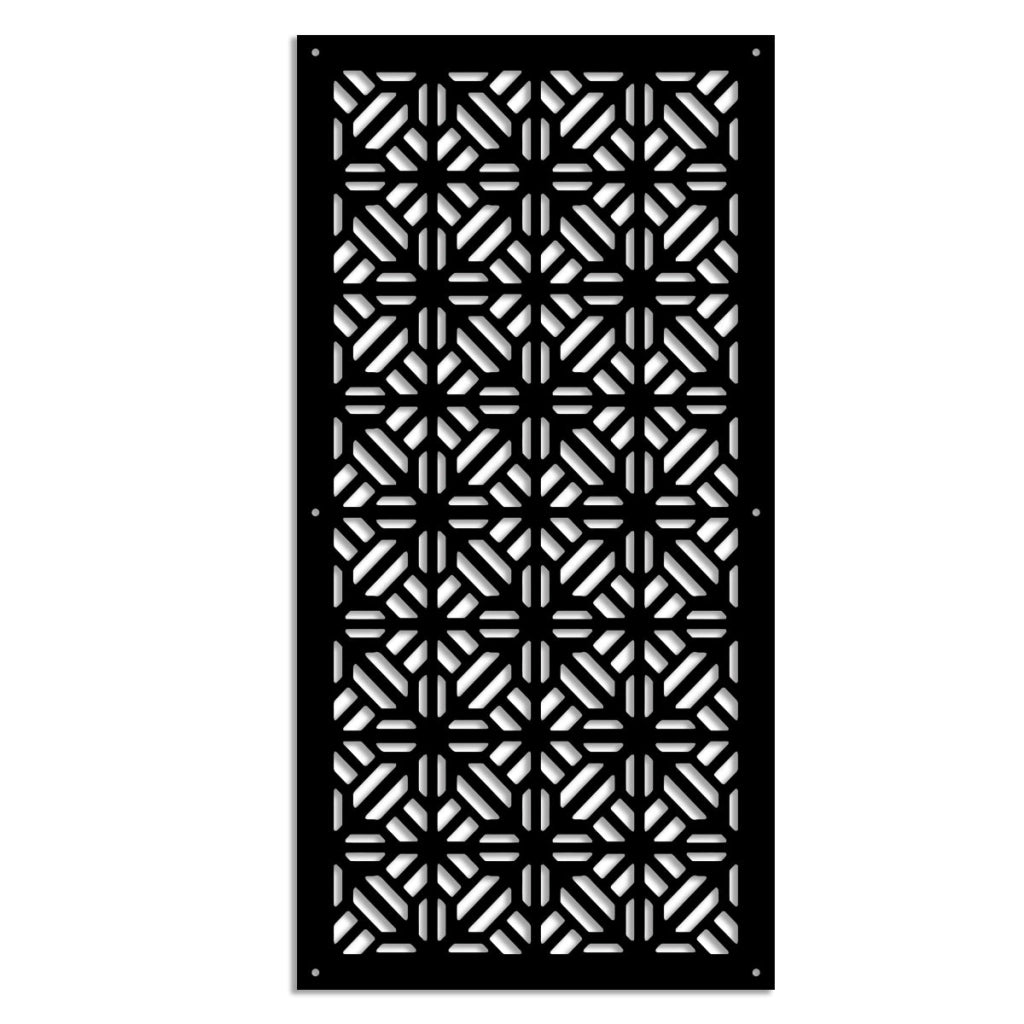 STOCCOLMA - Pannello in PVC traforato - Parasole Misura: 50x150 cm, Colore: nero