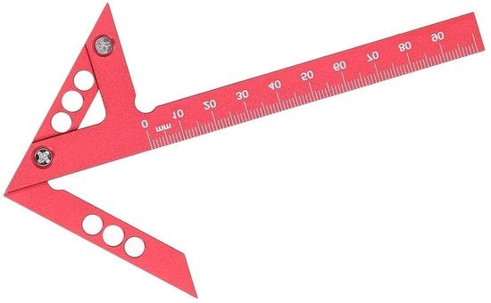 Strumento di marcatura a mezzaluna in lega di alluminio per lavorazione del legno con angolo di 45 gradi - Marcatura e misurazione precisa