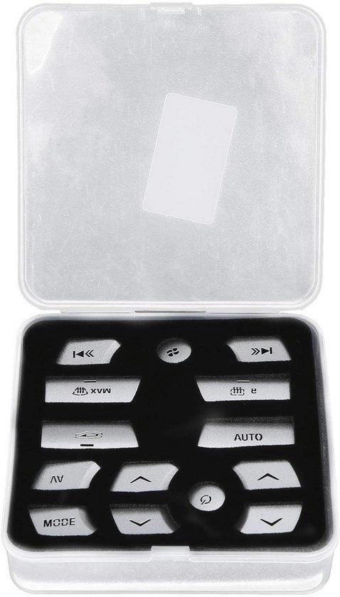 Copertura del pulsante dell'aria condizionata - 14 pezzi - Struttura in alluminio leggera - Sticker decorativo - Adatto per Jaguar XF 2012-2015 - Materiali di alta qualità - Decorazione interna
