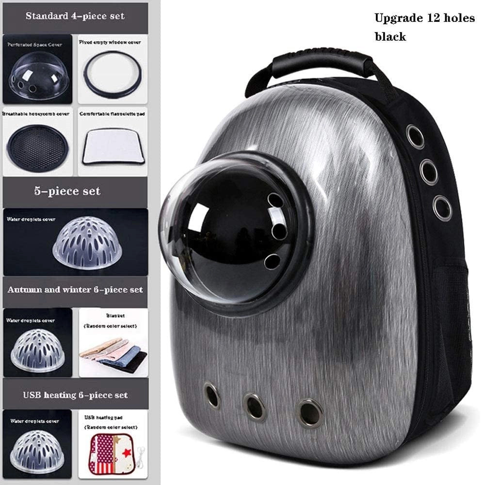 Trade Shop - Zaino Borsa Trasportino Gatto Cane Portatile Viaggio Design A Capsula Spaziale -