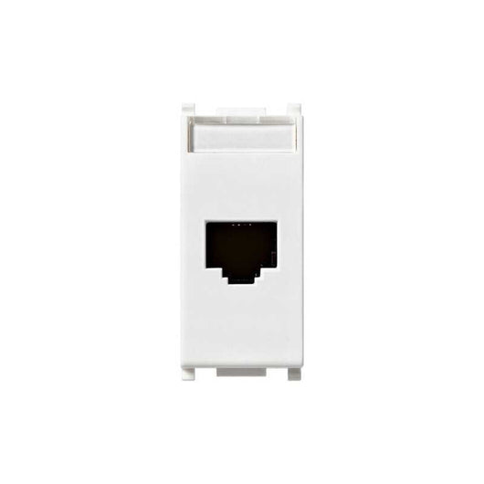 14338.8 Presa Rj45 Netsafe Cat5E Utp Bianco Plana
