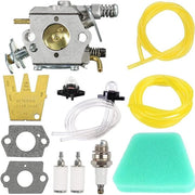 Carburatore di Ricambio Zama C1U-W8/W14 - Walbro WT-891/WT-89 - Strumento di Regolazione Carburatore - Adatto per Poulan 2150/1950/2050 - Incluso Filtro dell'Aria - Tubi di Alimentazione - Carburatore Motore