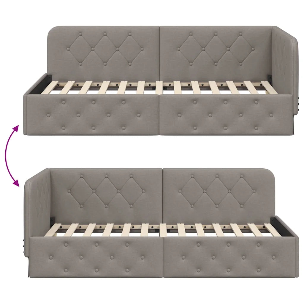 Cornice del letto ad angolo Talpa 100 x 200 cm Tessuto