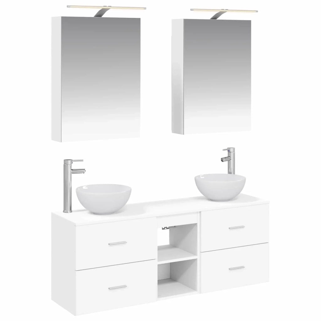 Set di Armadi da Bagno 5 pcs Bianco 50 x 14,5 x 70 cm 3406671