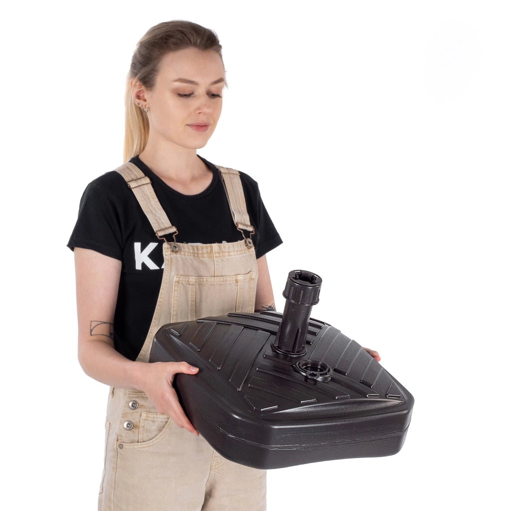 Base per ombrellone KADAX, supporto per ombrellone da giardino, quadrato, 39 cm, peso