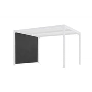 Tenda laterale grigia per pergola bioclimatica lato 3 metri – PVC intrecciato con guide – regolabile – PERBIR30 Foresta