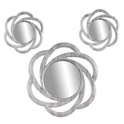 Trade Shop - Set 3 Specchi Da Parete Decorativi Specchio Libera Installazione 20-35cm 836848 -