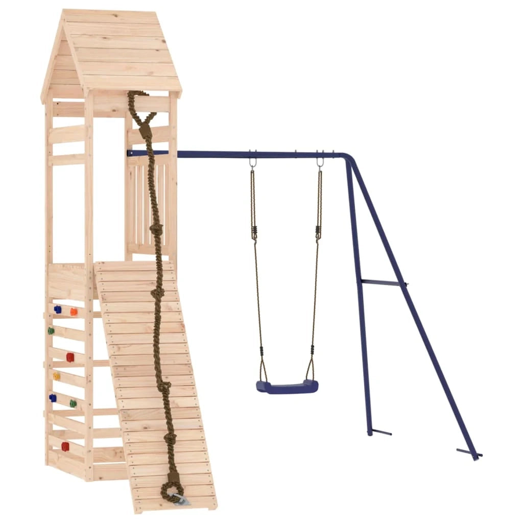 Parco giochi per esterni strutture per arrampicata robusti giochi da giardino 245 x 257 x 264 cm legno massiccio di pino 02_0004695