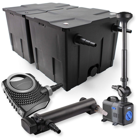 Set filtro a 2 camere 60000l chiarificatore UVC 24W pompa 70W pompa fontana