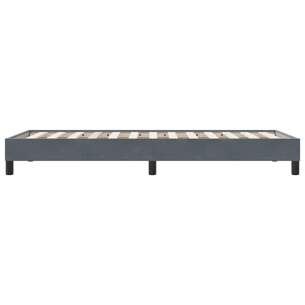 Giroletto a Molle senza Materasso Grigio Scuro 80x210cm Velluto 3315802